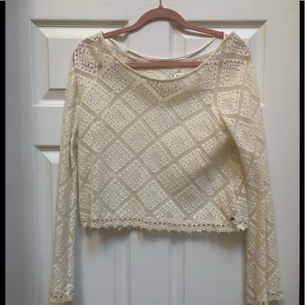 O’Neill Lace / Mostly Cotton Sheer Top